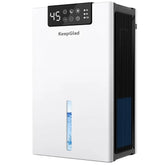 KeepGlad 98oz Dehumidifier for Home up to 1000 sq.ft – Humidity Display, Auto Shut - Off, Drain Hose, Timer, Washable Filter, 7 Ambient Lights - KeepGlad